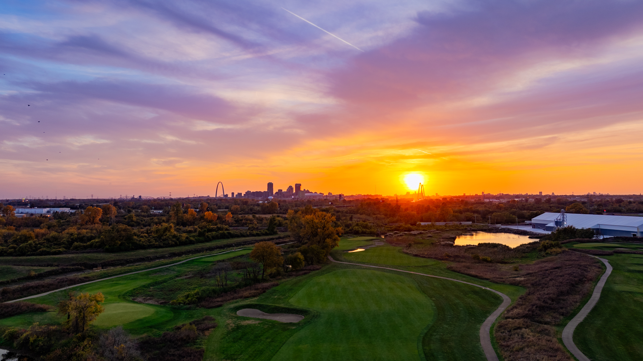 St. Louis Skyline from Gateway National Golf Links